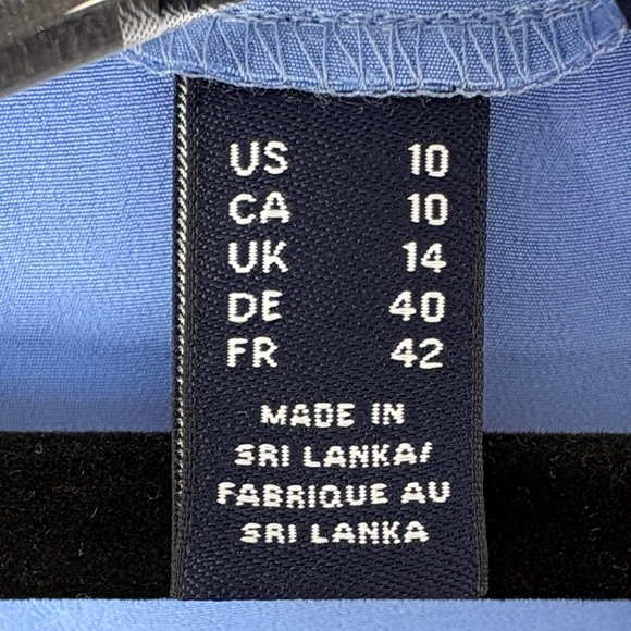 NWOT Lands' End Blue Pleated Blouse - Size 10 - Picture 3 of 14